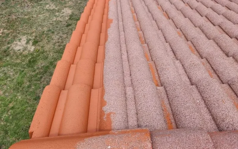 Traitement hydrofuge coloré sur couverture en Vendée