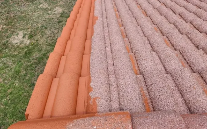 Traitement hydrofuge coloré sur couverture en Vendée